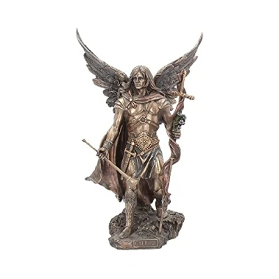 Image of Nemesis Now Gabriel With Staff Figurine 43cm Bronze