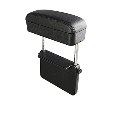 Image of Qirc Car Armrest Box Protector Center Console Extender Elbow and Forearm Wrist Support Adjustable Height Comfort Pad Universal (Black)