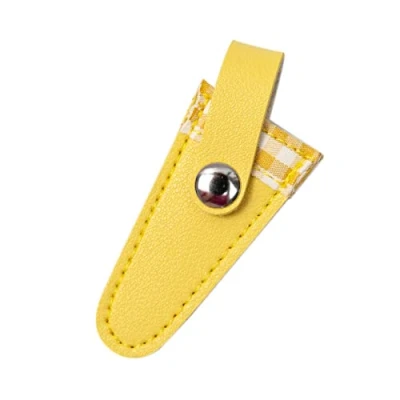 Image of JSGHGDF Safety PU Leather Scissors Cover Protector Colorful Sewing Scissor Sheath Eyebrow Beauty Tool