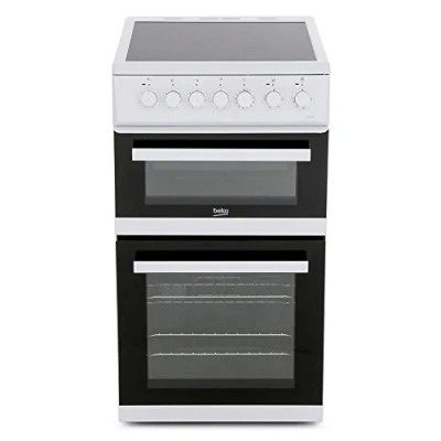 Image of Beko EDVC503W 50cm Double Oven Electric Cooker White