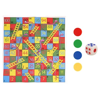 Image of 12 SNAKES &amp; LADDERS MINI GAME DICE PARTY TOY BAG FILLER LOOT PRIZES