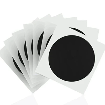 Image of 50pcs NFC Tag Blank Stickers Programmable Adhesive Ntag 215 （25mm 1 Inch） Black Round Tags 504 Bytes Compatible with Amiibo Tagmo for iPhone and All Enabled Devices