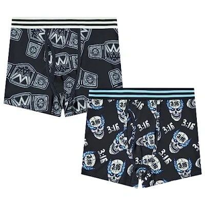 Image of WWE Superstars Mens Boxer Briefs John Cena, Roman Reigns, Undertaker, Rock, Stone Cold, Hulk Hogan 2 Pack Underwear, Multi, M