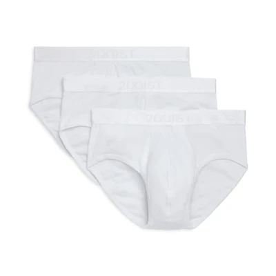 Image of 2(X)IST mens Pima Cotton Contour Pouch Brief 3 pack, White_10001, M