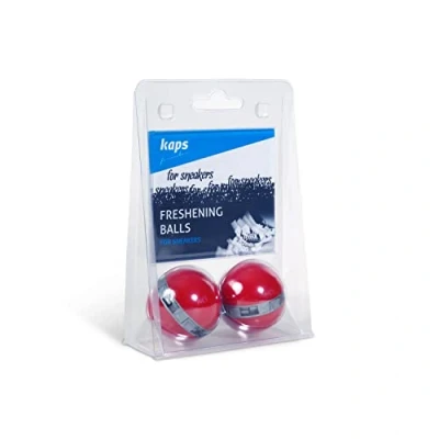 Image of Freshening Sneakers Balls Shoe Odour Eating with Hydrogel Tech, Natural Aromas, Refreshing Preventing Bad Smell, Odor Buster Scent, by Kaps (Red)