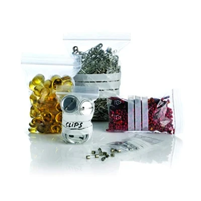 Image of 152 x 229 Blue Label Write On Grip Seal Poly Bags 45 Grammage, 1000 Pack