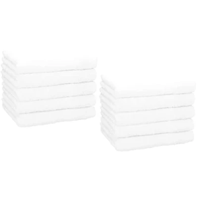 Image of Betz PREMIUM Guest Towel Set 10 Piece Face Hand Towels 30 x 50cm white