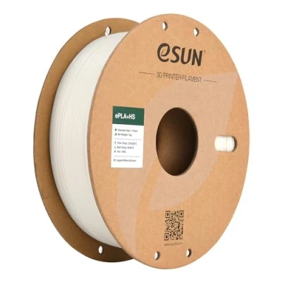 Image of eSUN PLA+ Filament 1.75mm, ePLA+HS High Speed 3D Printer Dimensional Accuracy +/ 0.03mm, 1KG Spool (2.2 LBS) Speedy PLA Plus for Printers, White