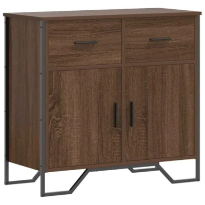 Image of vidaXL Oak sideboard Brown 79.5x35.5x74.5cm Engineered wood