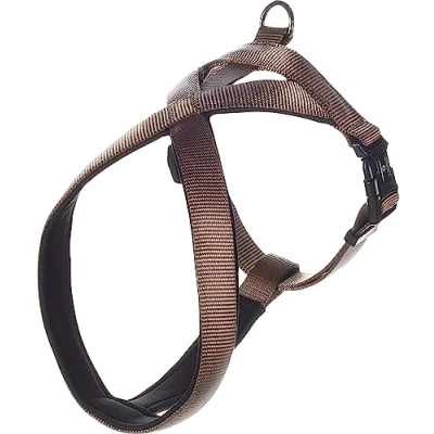 Image of Flamingo Dog Harness Cross Abbi Taupe M 55cm 58 70cm 25mm