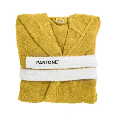 Image of PANTONE™ Men&#039;s and Women&#039;s Terry Towelling Bathrobe with Hood Large Pockets in 100% Oeko Tex Certified Cotton 400 g/m², for Women Men Soft Absorbent Hook Belt Loops,