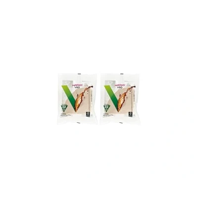 Image of Hario 02 100 Count Coffee Paper Filter, Natural Value Set of 2 Pack (Total 200 Sheets) with Values Japan Original Discription Goods