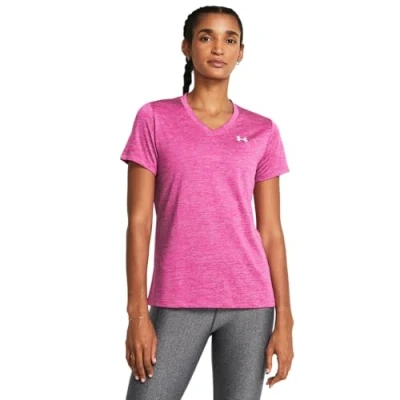 Image of Under Armour TECH Twist Sports Tshirt, Women&#039;s, Size: XXL, Rebel pink/pink elixir/white