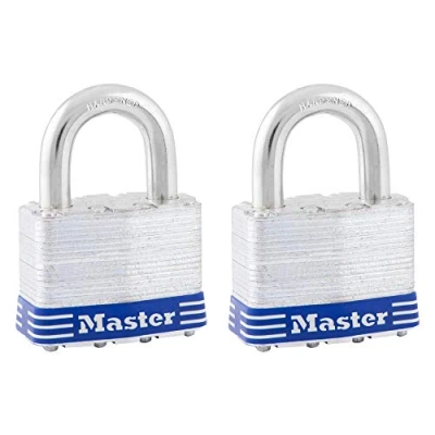 Image of Master Lock 5T Outdoor Padlock with Key, 2 Pack Keyed Alike, Silver