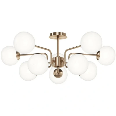 Image of Maytoni Erich Modern 10 Light Globe Ceiling Brass E14