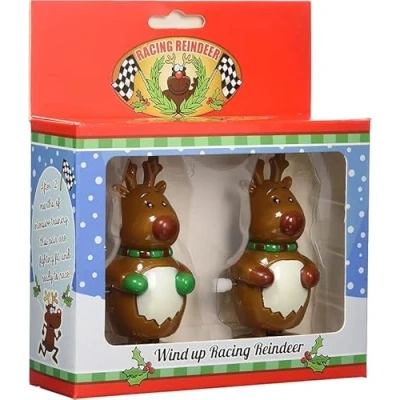 Image of Diabolical DP0675 Racing Reindeers, Secret Santa Gifts for Him, Xmas Women, Funny Stocking Fillers, Wind Up Toys Kids, Gifts, Novelty Women