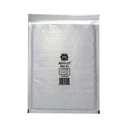 Image of Jiffy AirKraft Size 4 Bubble Lined Mailer White Pack of 100 MAKC88007