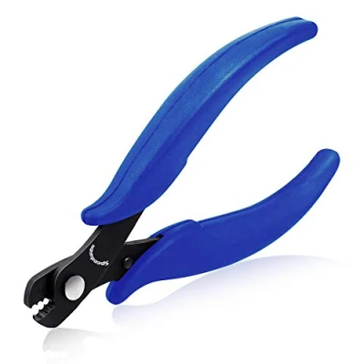 Image of SPEEDWOX Memory Wire Cutters with Spring for Jewelry Making Bracelet Pliers 5 1/2 Inch Miniature Hard Steel Cutting Shear Beading Hobby Work Tool Arts and Crafts Electronics