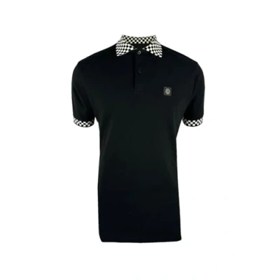 Image of Trojan Chequerboard Trim Pique Polo TR/8929 3XL Black