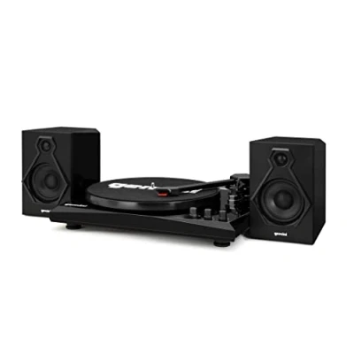 Image of GEMINI TT 900 Bluetooth Turntable with Stereo Speakers Black, Black