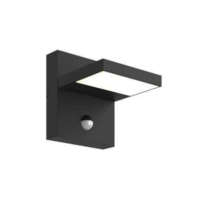 Image of Lucande LED outdoor wall lamp Silvan, graphite grey, sensor, IP54