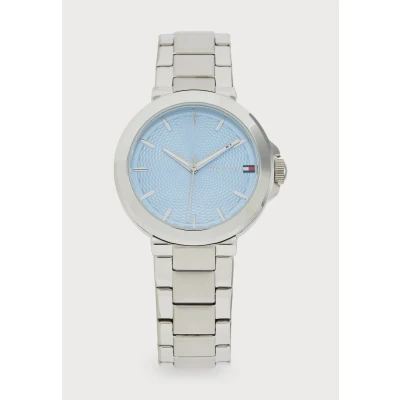 Image of Tommy Hilfiger LORI Watch silvercoloured/blue, Women&#039;s, Size: One Size, Silver/coloured/blue