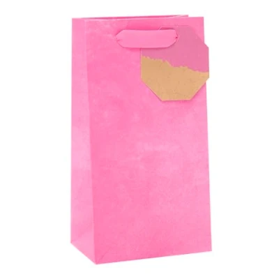 Image of UK Greetings Perfume/Half Bottle Gift Bag For Her/Friend Birthdays, Valentine&#039;s Day &amp; Other Events Pink Design