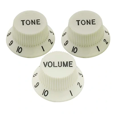 Image of Musiclily Pro Inch Strat Knobs 1 Volume 2 Tone Control Set for USA Stratocaster Style Electric Guitar, Mint Green(Set of 3)