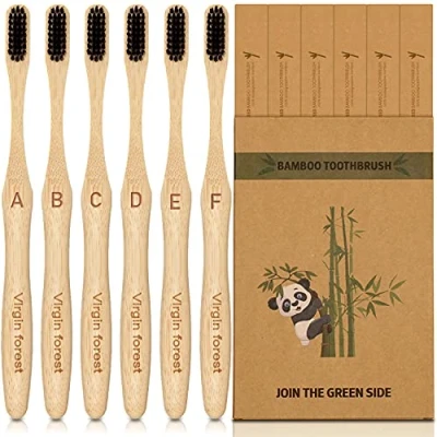 Image of Bamboo Toothbrushes, Wooden Toothbrush, Ecological and 100% Biodegradable Tooth Brush