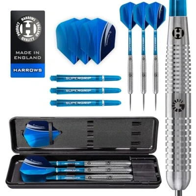 Image of Harrows GENESIS Tungsten Steel Tip Darts 21g 22g 23g 24g 25g 26g High Traction Grip, Supergrip Shafts, Marathon Flights (26g)