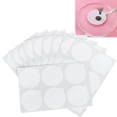 Image of Jade Stone Stickers, 180pcs Disposable Eyelash Glue Holder, Waterproof Sticker Pallet Paper Pads Stand on Stone, Stickers That Slow Down the Hardening and Drying Speed of