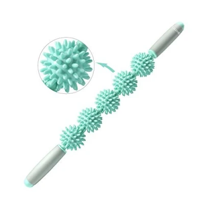 Image of USA Top 20 Fascia and Cellulite Blaster Remover Muscle Roller, 5 Ball Massage Stick with Thorn