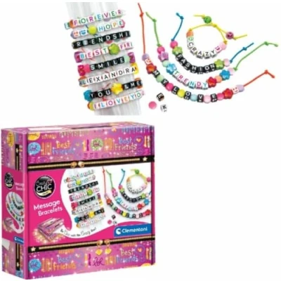 Image of Clementoni Crazy Chic Message Bracelets:Create Jewellery with Letters &amp; Beads! (7+ Years)
