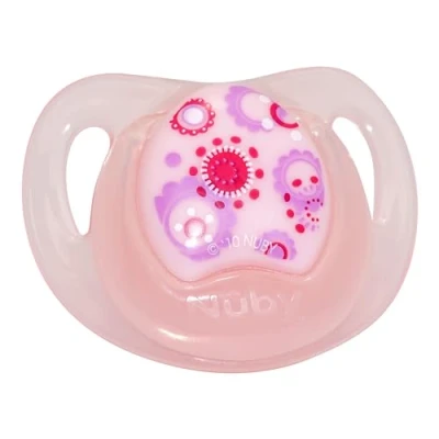 Image of Pink Orthodontic Baby Dummie BPA Free Silicone Comfortable Pacifiers with Soft Nubs, Breast Like Soothers for Newborn Babies 6 to 36 Months