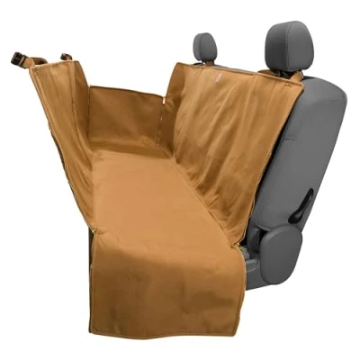 Image of Carhartt Universal Fitted Nylon Duck Pet Hammock Car Seat Protector, Dog Back Cover