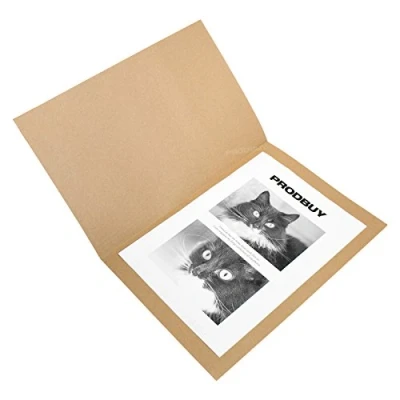 Image of [Pack of 100] Kraft Economy Foolscap Square Cut Folders 170gsm Paper Manilla A4 Document File