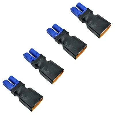 Image of LinsyRC 4 Pack XT90 Plug Male Connector to EC5 Female No Wire Adapter for RC FPV Drone Car Lipo NiMH Battery Charger ESC