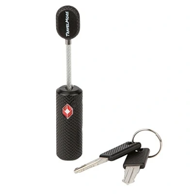 Image of 1 Pack TSA Approved Luggage Lock with Keys for Travel Flexible, Ultra Secure Mini Key Padlock Made from Zinc Alloy Black