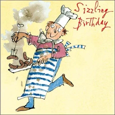 Image of Woodmansterne Birthday Card Quentin Blake Sizzling Chef! (2007)