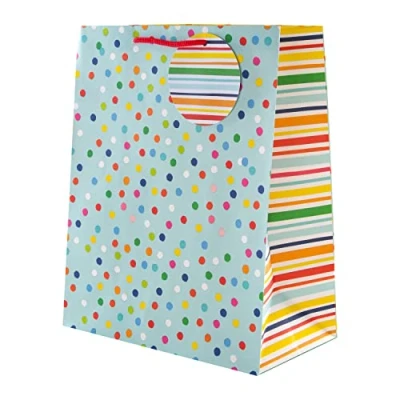 Image of Hallmark Multi Occasion Large Gift Bag Spots and Stripes Design