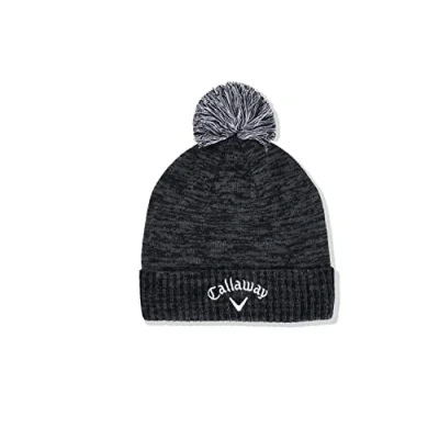 Image of Callaway Men&#039;s Mens Pom 23 Beanie Hat, Black, One Size UK