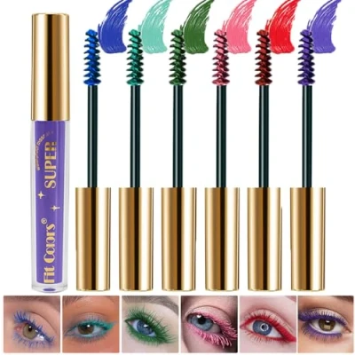 Image of Sitovely 6 Colors Colored Mascara for Eyelashes, Colorful Curling Mascara,Long Lasting Smudgeproof Waterproof Color Eyelashes,Lengthening Charming Voluminous Cruelty Free Vegan Eye Makeup