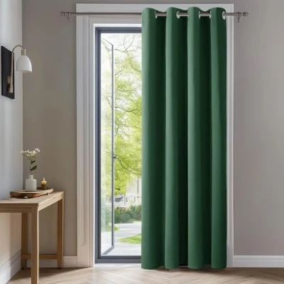 Image of Deconovo Blackout Curtain Eyelet Noise Reduction for Children W55 x L70 Dark Forest 1 Panel