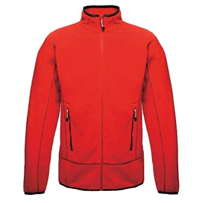 Image of Regatta TRF503 42D50 Men&#039;s Ashmore Full Zip Fleece Jacket, Classic Red, Size S