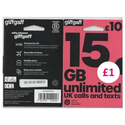 Image of Giffgaff Triple Sim Card