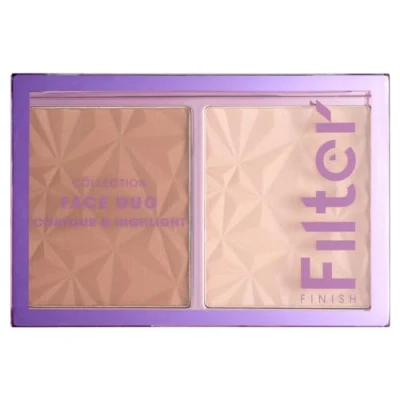 Image of Collection Cosmetics Filter Finish Face Duo, Sculpt and Illuminate, Contour Highlight Palette,10g