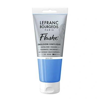 Image of Lefranc Bourgeois Acrylic Vinyl Emulsion, Royal Blue, 80ml Tube Vinylfarbe
