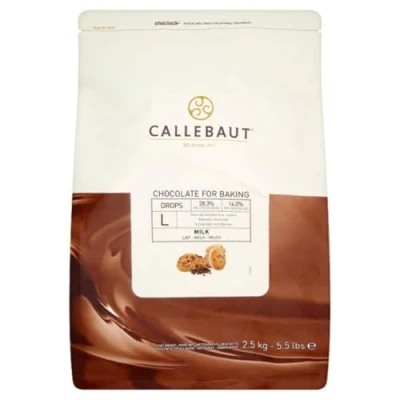 Image of Callebaut Milk Chocolate Drops for Baking 2.5kg (1x2.5kg)
