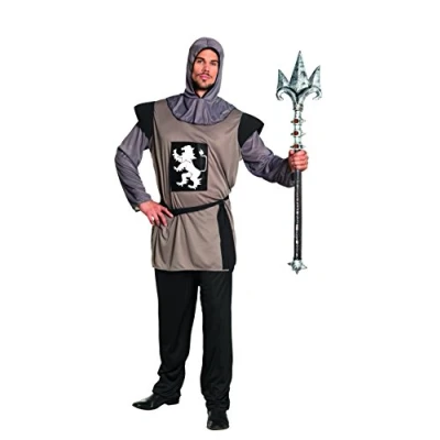 Image of Royal Knight Adults Fancy Dress Medieval Soldier Warrior Mens Costume Outfit New