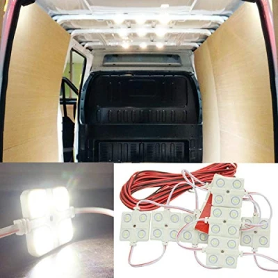 Image of MASO 40LED Car Interior Lights Kit Ultra Bright Reading Lamp Project Lens Work Light for Truck,Car Vehicle, Motorhome, Caravan, Ceiling Light(DC 12 V White)